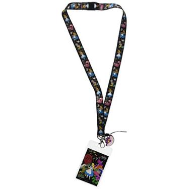 Imagem de Disney Cordão Alice no País das Maravilhas com pingente macio e porta-cartão