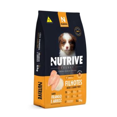 Imagem de Nutrive Select Cães Filhotes Médio/Grande Porte Frango e Arroz 15kg