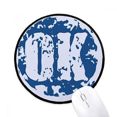 Imagem de DIYthinker OK Design Ilustração Redonda Padrão Mouse Pad Desktop Escritório Tapete Redondo para Computador
