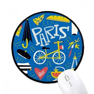 Imagem de DIYthinker Lifestyle France Mark Landmark Paris Mouse Pad Desktop Office Tapete Redondo para Computador
