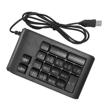 Imagem de Teclado numérico mecânico com fio, plug and play portátil ergonômico USB teclado numérico portátil com fio para