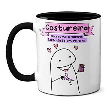 Imagem de Caneca Costureira Sou Como O Tempo Especialista Em Reparos (Preta)