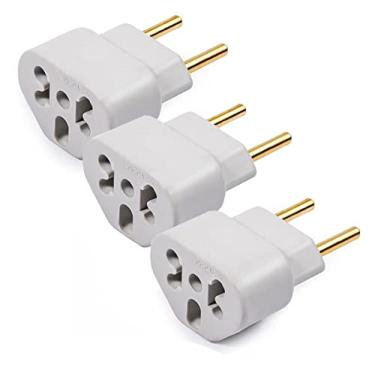 Imagem de Complete Store Kit com 03 Adaptadores De Tomada Plug Para 10a e 20a Até 250v T Bob Love - Plugue Bivolt 110v 220v Benjamin Branco Pequeno(CS-1074)
