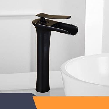 Imagem de Torneiras para lavatório Torneira branca para banheiro Torneiras em cascata Torneira de água quente e fria Torneira para lavatório Torneiras misturadoras,6