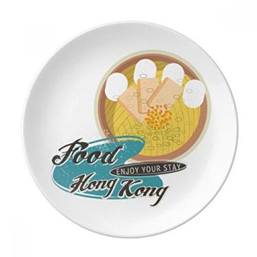 Imagem de Hong Kong Ramen China Prato decorativo de porcelana Salver talheres, Prato de jantar