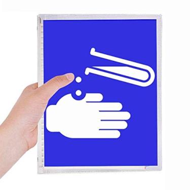 Imagem de Caderno quadrado azul Corrosion, marcador de aviso, folhas soltas, diário recarregável, papelaria