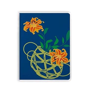 Imagem de Caderno de flores amarelas apanesas da PaintingJ com capa macia