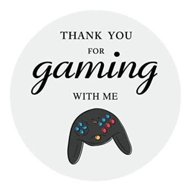 Imagem de Adesivos de agradecimento para videogame Magjuche, etiquetas adesivas de festa de aniversário para lembranças, decorações, 5 cm redondo, pacote com 40