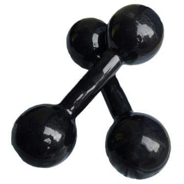 Imagem de Par de Halteres Bola Cotonete Ahead Sports Preto 4kg