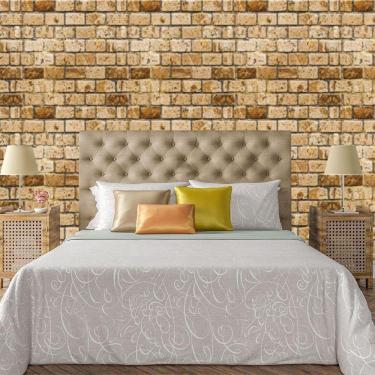 Imagem de Papel De Parede Adesivo Tijolo Lavável Sala Quarto Cozinha 3 Metros