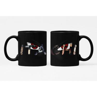 Imagem de Caneca ECF Itachi - Naruto Preta Porcelana 325ml