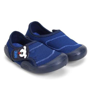 Imagem de Sapato Infantil Klin New Confort Masculino - Azul E Marinho - 18