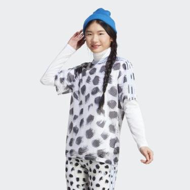 Imagem de Camiseta Boyfriend Essentials 3-Stripes Animal-Print Mesh - Adidas