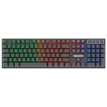Imagem de Teclado Gamer RGB Precison Semi Mecânico Antighosting Multimídia Layout ABNT2 Usb para PC Notebook Consoles - Precision Ozzix