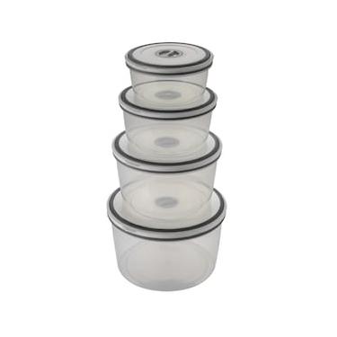 Imagem de Conjunto de Potes Herméticos Redondos Electrolux em Polipropileno – 4 Peças