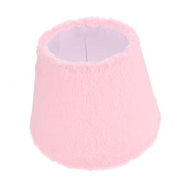 Imagem de Abajur de pele de coelho rosa luminaria de mesa luminária de mesa lâmpada de candelabro sombra clara de tambor sombra de lâmpada de substituição abajur de substituição