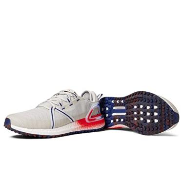 Imagem de adidas Solarthon Primegreen Tênis de golfe masculino sem pontas, Cinza dois/vermelho vívido/azul vitória, 9.5