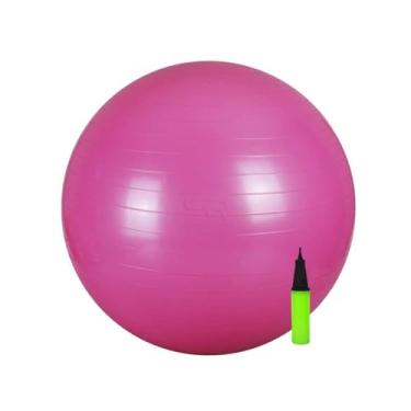Imagem de Bola Pilates C/Bomba Gym/Fit Ball/Yoga Ginastica 55cm (Rosa)