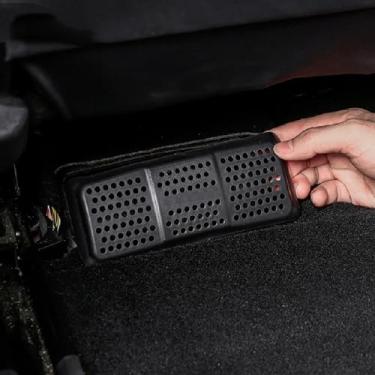 Imagem de LAVIYE Interior do carro Ar condicionado ventilação Capa protetora Tampa de ventilação Assento traseiro anti poeira Acessórios ABS, para Tesla Modelo 3/Y 2018-2023