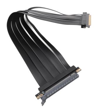 Imagem de Yunir Cabo adaptador gráfico PCIE 4.0 X16, cabo Riser de GPU PCIe 4.0 X16 de 180 graus para RTX4090 RX6950XT X570 B550 Z690