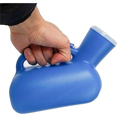 Imagem de Recipiente de xixi para homens, mictório masculino portátil de 1000ml, coletor de garrafa de xixi para homens, vaso sanitário de viagem