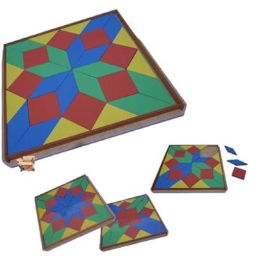 Imagem de Brinquedo Pedagógico Educativo Em Madeira Mosaico Premium
