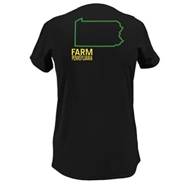 Imagem de John Deere Camiseta feminina gola V gola V EUA e Canadá Farm State Pride, Pensilvânia, M