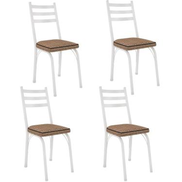 Imagem de Kit 4 Cadeiras Tubular Nara 141 de Aço Cromo