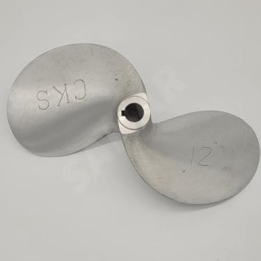 Imagem de SANAR Hélice de alumínio para barco de cauda longa com motor de lama - eixo cônico com chave (30,5 cm)