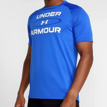 Imagem de Camiseta Under Armour Tech 2.0 Wm Gp Ss Brz Masculina - Azul e Branco-Masculino
