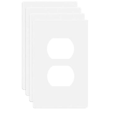 Imagem de Placa de parede de tomada dupla sem parafuso de 1 gang, placa frontal elétrica para interruptor de luz, interruptor inteligente, receptáculo, reguladores, tomada USB, GFCI, placa de cobertura segura