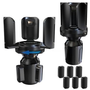 Imagem de IPOW Pacote com 2 expansores de copo de carro com suporte e base ajustáveis, compatível com Yeti Ramblers, Hydro Flasks para a maioria das canecas de café e garrafas