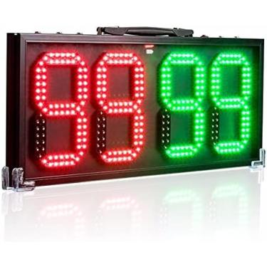 Imagem de Placa de substituição de árbitro de futebol LED, equipamento de jogo de futebol, exibição de tempo de lesão Placas eletrônicas mudam de jogador de futebol, 60 cm à prova d'água, bateria embu