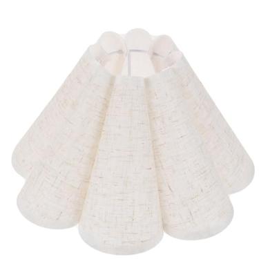 Imagem de DOITOOL Abajur de mesa de pétalas cúpula acessórios de flores clipe lâmpada de mesa e27 lâmpada lustre capa de luz pano abajur de chão sombra pano sombra de luz moda abajur capa de luz de parede