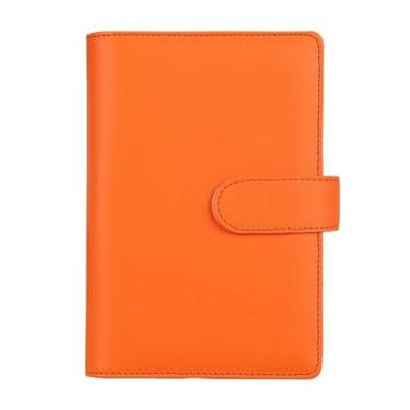 Imagem de Joucien Caderno A6 Creative Macaron Hand Ledger PU Binder - Fivela - Laranja (sem página interna)