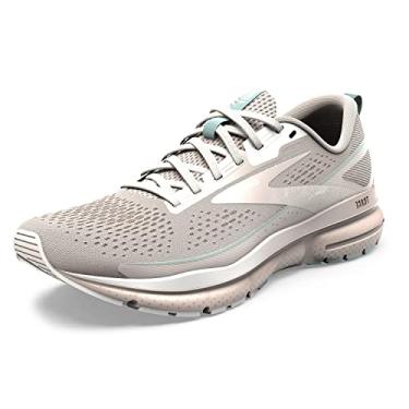 Imagem de Brooks Tênis de corrida feminino Trace 3 Neutral, Cinza cristal/vidro azul/branco, 39