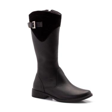 Imagem de Bota Infantil Cano Longo Klin Atena Preta 195.064-Feminino
