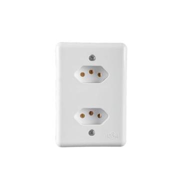 Imagem de 2 Tomadas 10A 250V~ - Stylus Monobloco - Ilumi