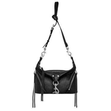 Imagem de REBECCA MINKOFF Bolsa transversal juliana pequena, ferragem preta/prata paládio, Preto, Small