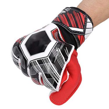 Imagem de Luvas de Goleiro Vermelho 9 Com Dedo para Adultos e Luvas de Futebol de Nylon PU de Látex para Goleiros de pé Ideais para e Adultos (10#)