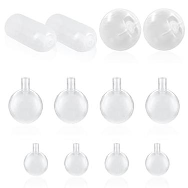 Imagem de Wishlotus Squeakers de plástico, 12 peças de brinquedo para cães, brinquedo de substituição, transparente, para consertar brinquedos antigos e apito de sapatos (12 peças)