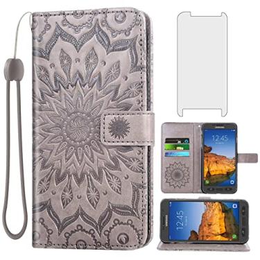 Imagem de Capa de telefone para Samsung Galaxy S7 Active carteira com protetor de tela de vidro temperado capa flip fina suporte para cartão celular Glaxay S7Active Gaxaly S 7 7Active 7s Galaxies G891A feminino