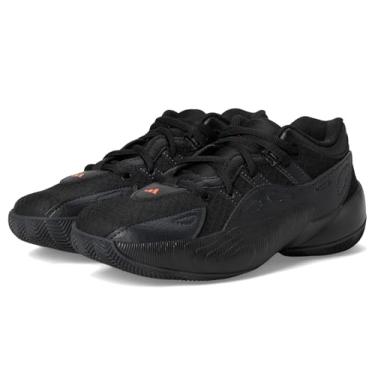 Imagem de adidas Tênis de basquete unissex infantil Trae Unlimited, Preto/Carbono/Vermelho Solar., 2 Little Kid