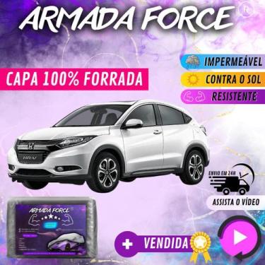 Imagem de Capa Cobrir Carro HRV 100% Forrada Armada Force 100% Impermeável Forro