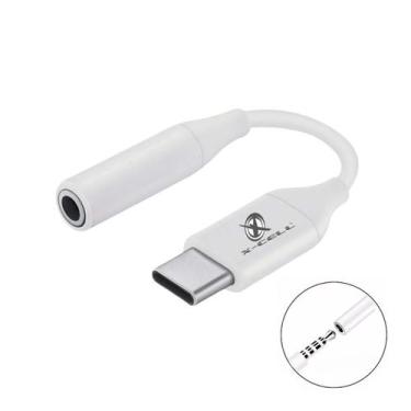 Imagem de Cabo Adaptador Usb-c Tipo C P2 3.5mm Fone de Ouvido Audio - X-CELL