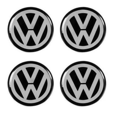 Imagem de Jogo 4 Emblema Adesivo Calota Vw Golf Polo Resinado - 48Mm - Tf Calota