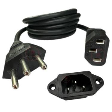 Imagem de Conector Tomada + Cabo de Força 1,5mt para Panelas Elétricas Fun Kitch