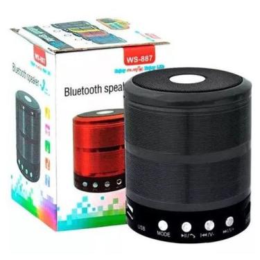 Imagem de Mini Caixa Caixinha Som Portátil Bluetooth Mp3 Fm Sd Usb Aux .5W - 887