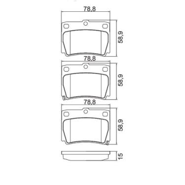 Imagem de Pastilha Freio Convencional Traseira Sem Alarme Sistema Sumitomo N1295