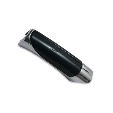 Imagem de Aplique Esportivo Preta/Cromada sem Led para Manopla de Freio de Mão p